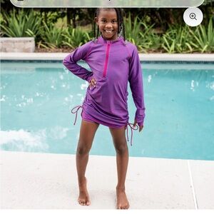Vibrant Pink Kids Swim Coverup